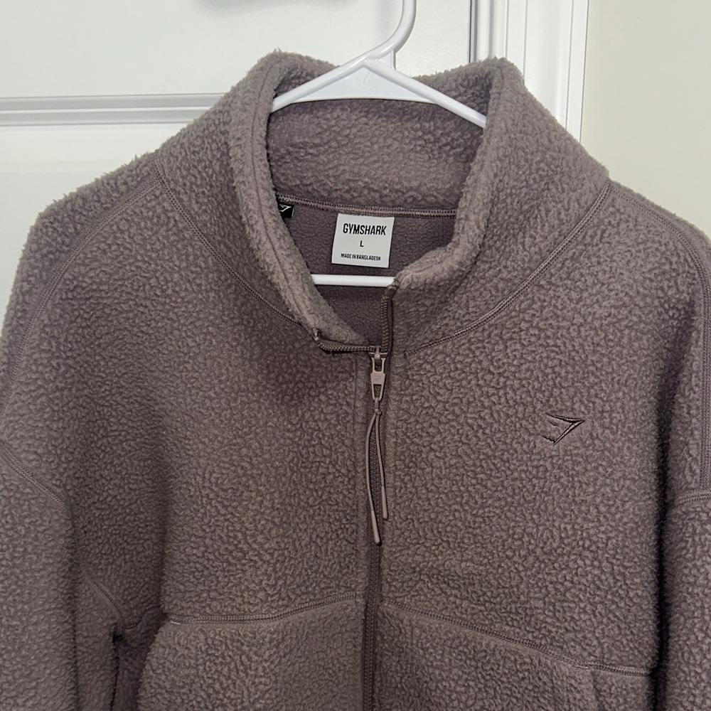 Gymshark Women’s Elevate Fleece Midi Jacket - Mauve - Picture 3 of 5